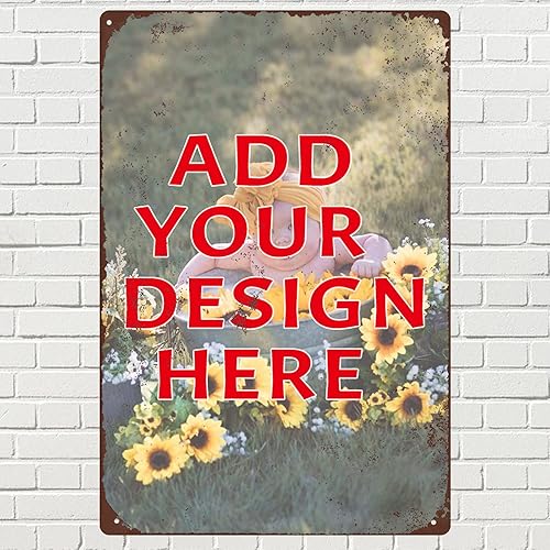 Miniatura 20 de Letreros de metal personalizados, letreros de estaño personalizados con logotipo de texto, imagen, impermeable, letreros de aluminio personalizados