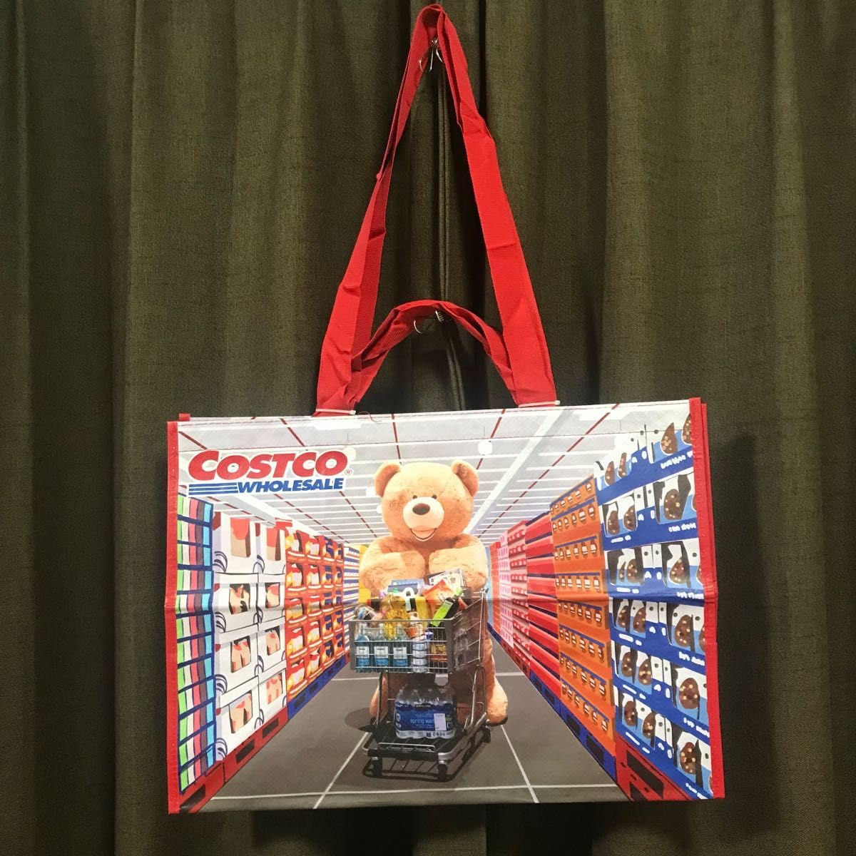 Amazon.co.jp: 2枚セット コストコ costco ショッピング バッグ クマ