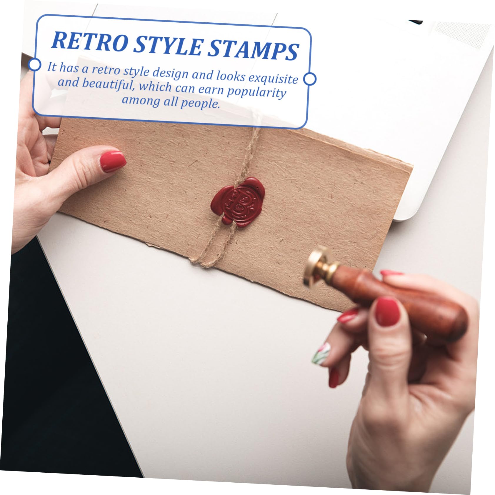 HOMSFOU 1 Satz Adorable Pattern Stamps Retro Kupfer Wachssiegel Stempel mit Designs für Einladungen Geschenkdokumente Diy Projekte Elegantes Siegelset für Hochzeiten und Besondere Anlässe