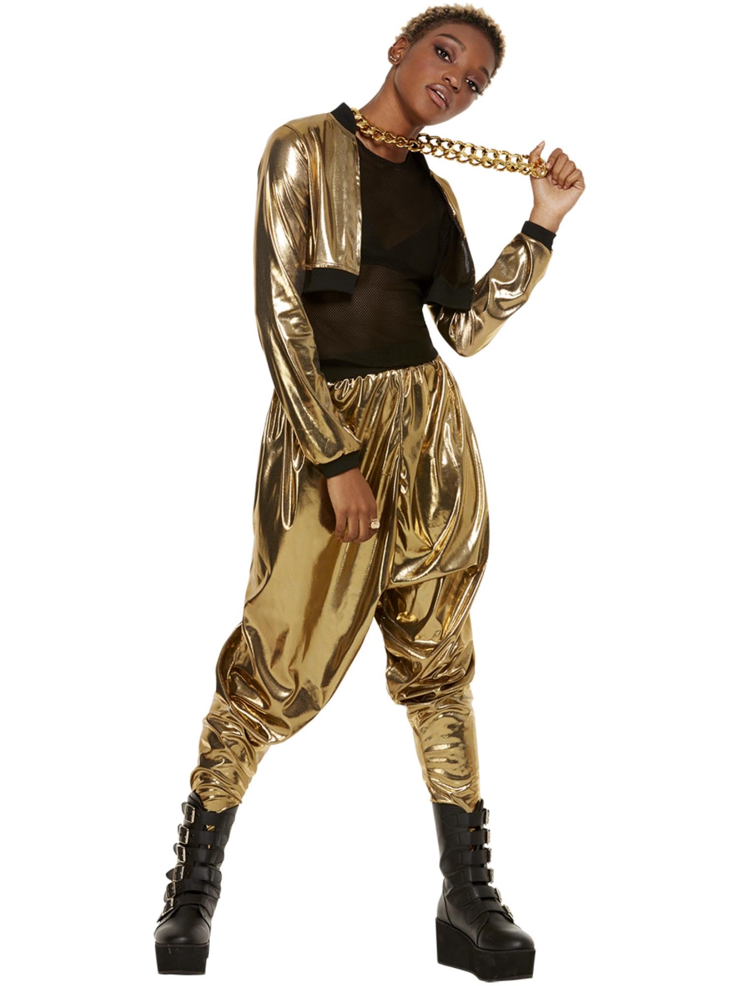 Smiffy's (Large) 80S Hammer Time Costume Womens Gold