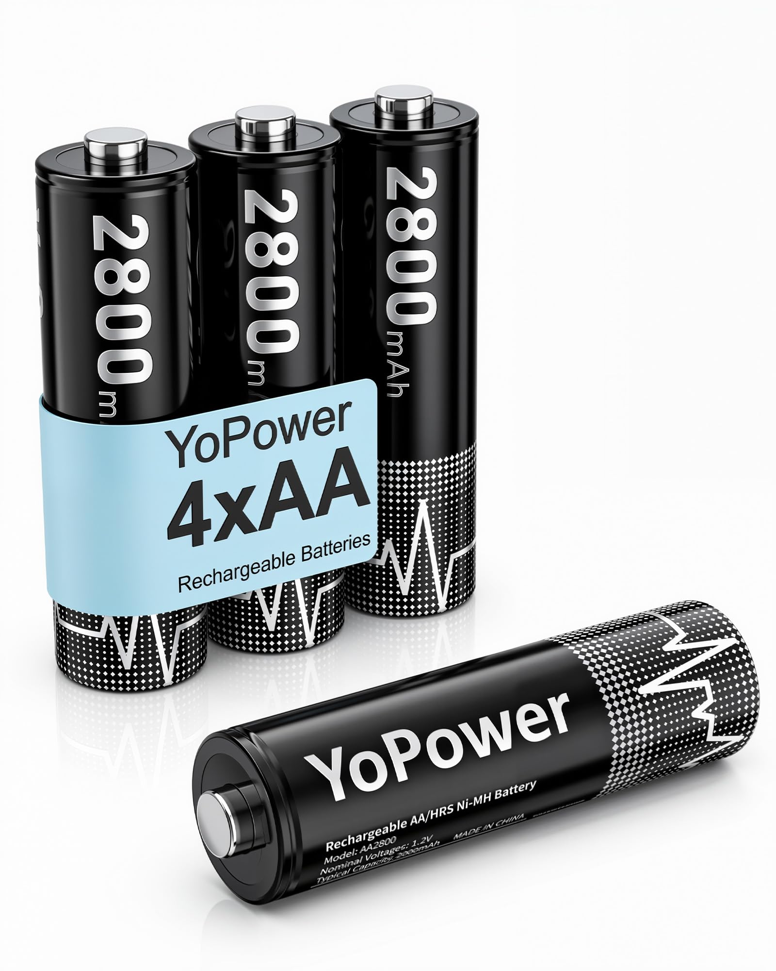 Photo 1 of YoPower AA Rechargeable Batteries 2800mAh 4-Pack