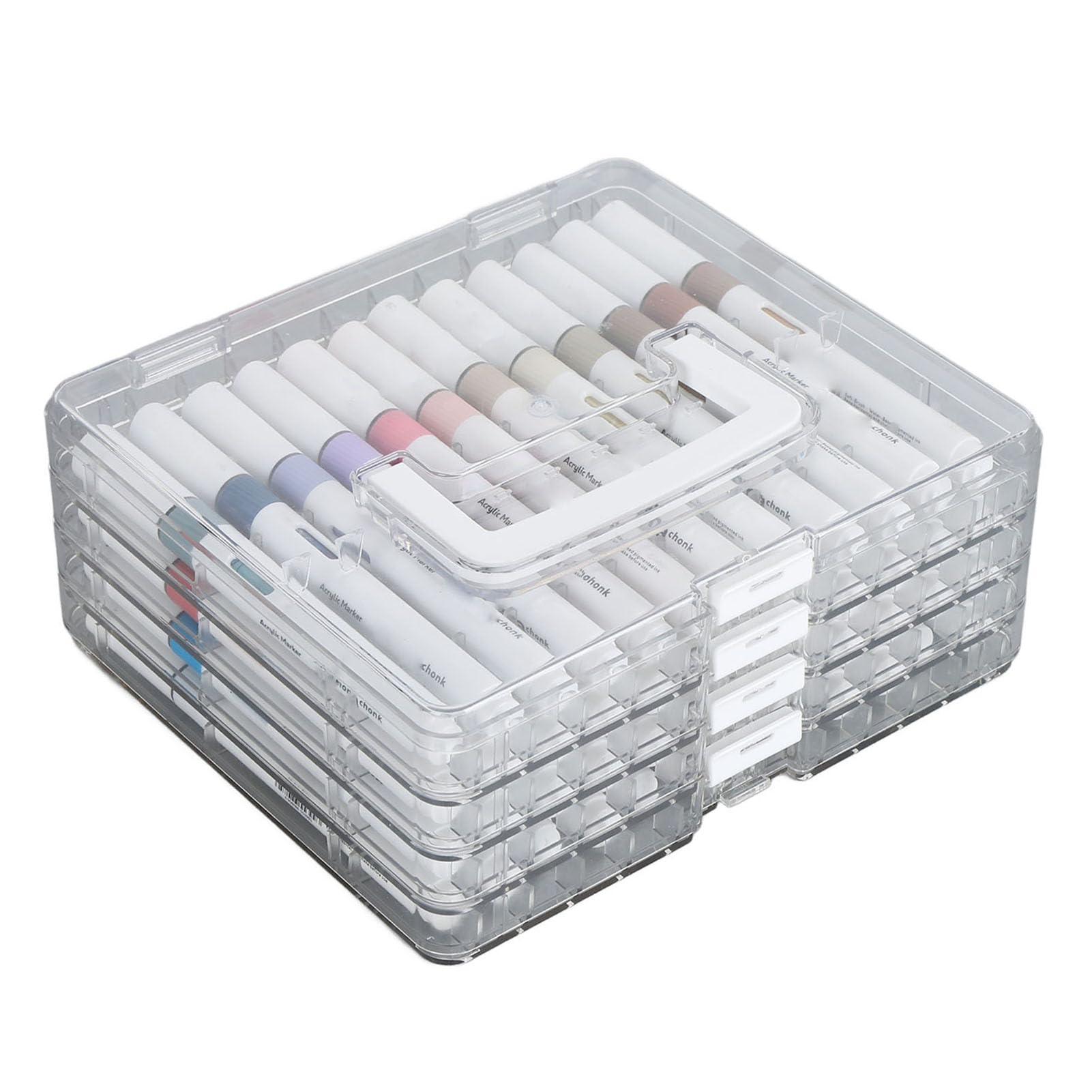 Acryl-Marker mit Weicher Spitze, 48 Farben, Künstlerbedarf, Sicher für, Mal-Geschenkset mit Aufbewahrungsbox