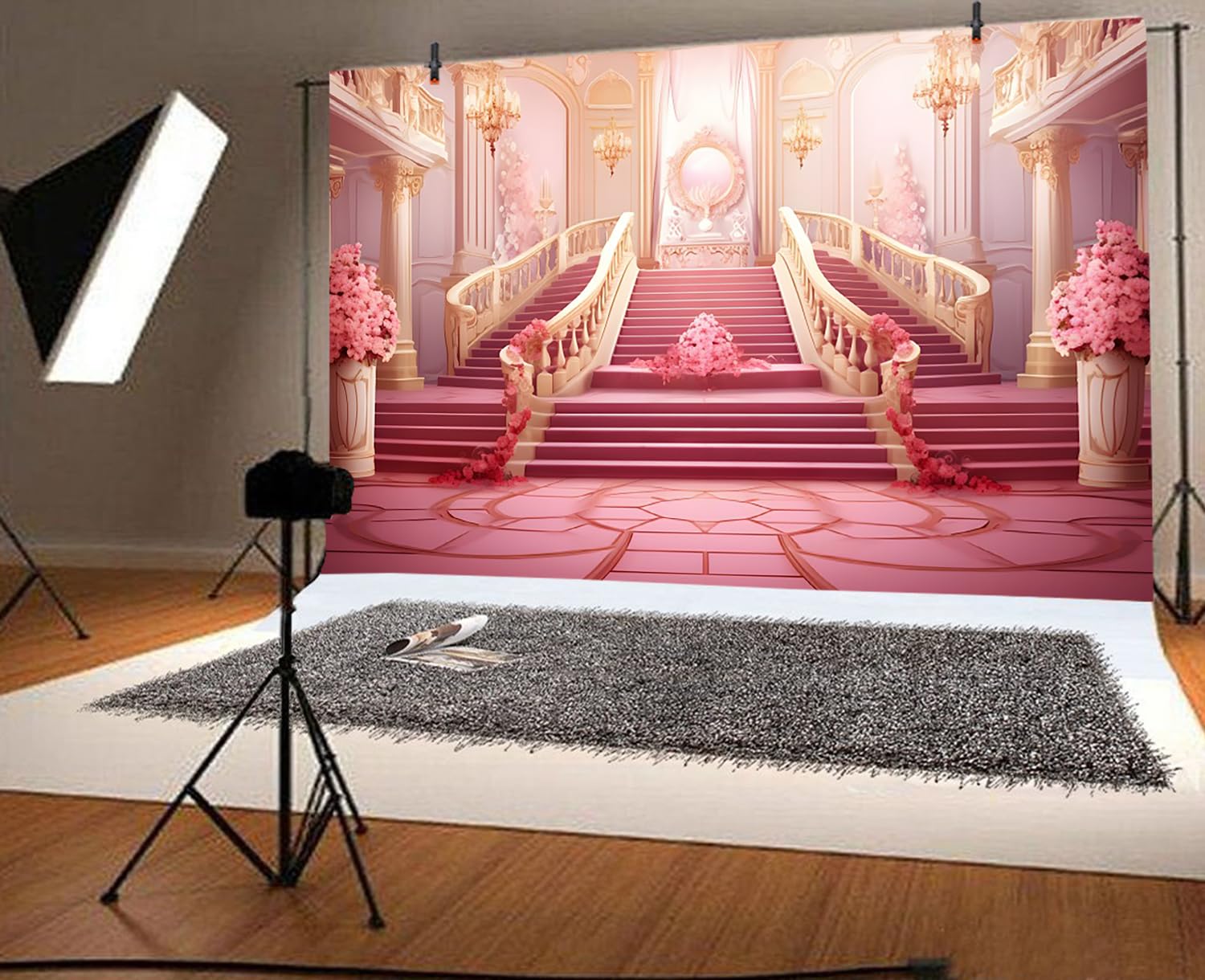 YongFoto Castle Backdrop 8x6.5ft Queen Throne Sweet Girl - View #13