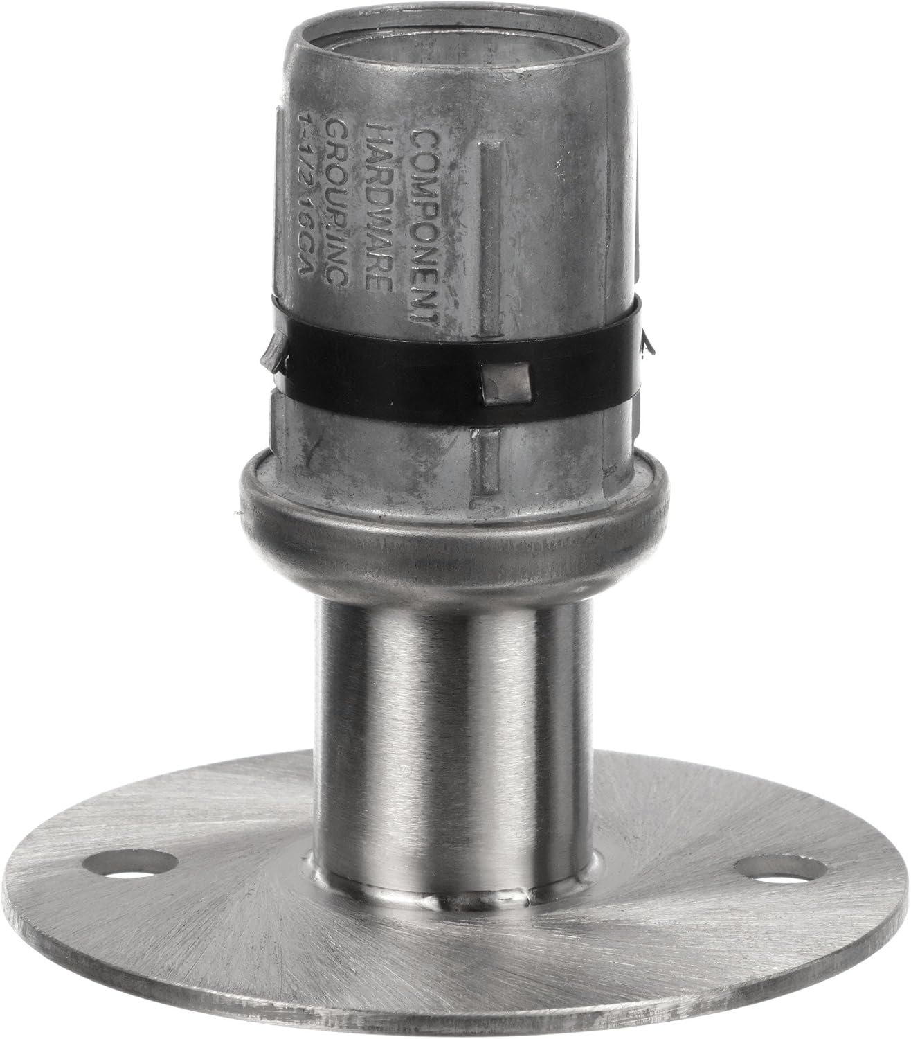 Component Hardware 1-1/2" Round Stainless Steel Clad Zinc Die Cast Adjustable Flanged Foot Insert for Equipment Legs