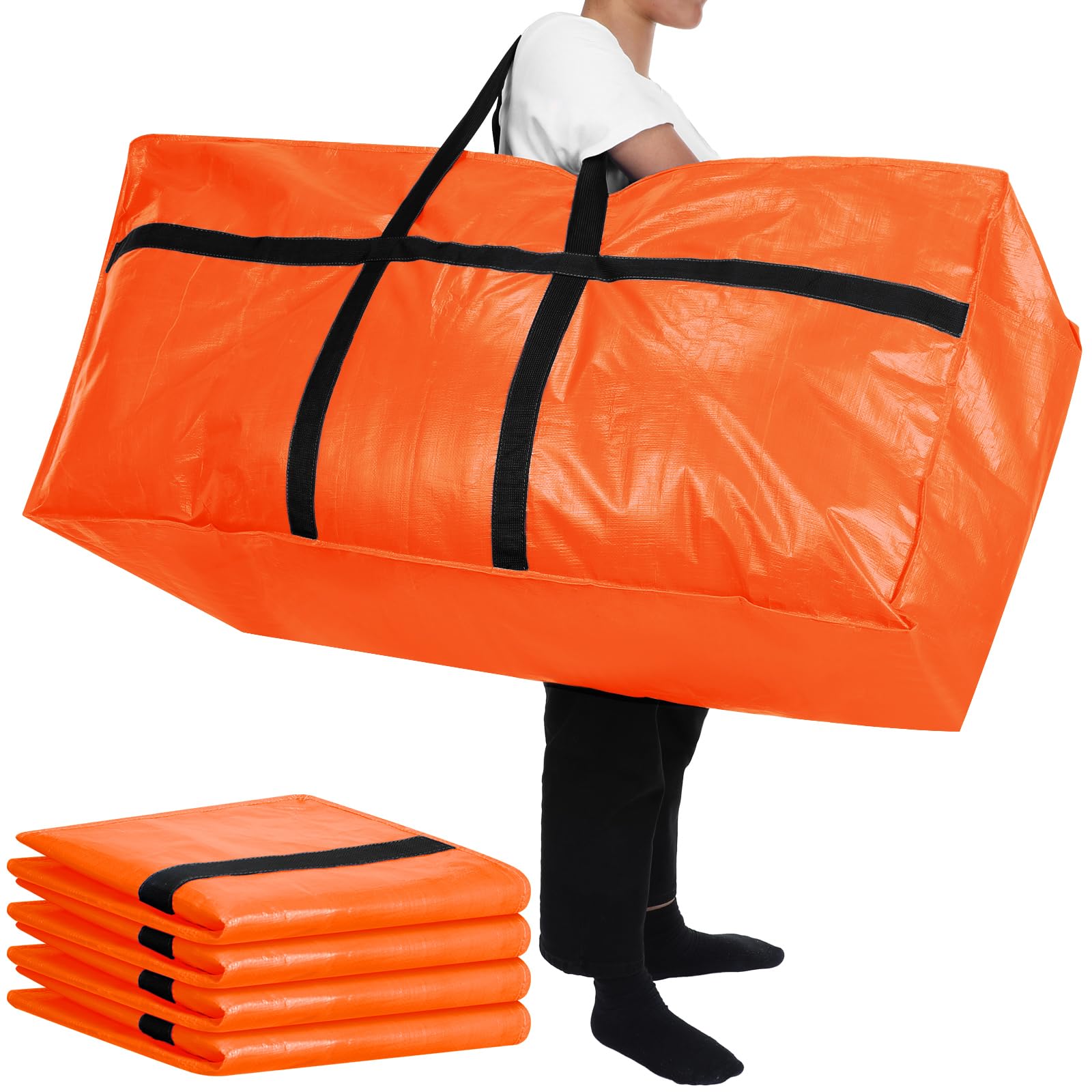 Windyun 4 Pack 57 Gallon Extra Large Moving Bags XXL Heavy Duty Storage Bag