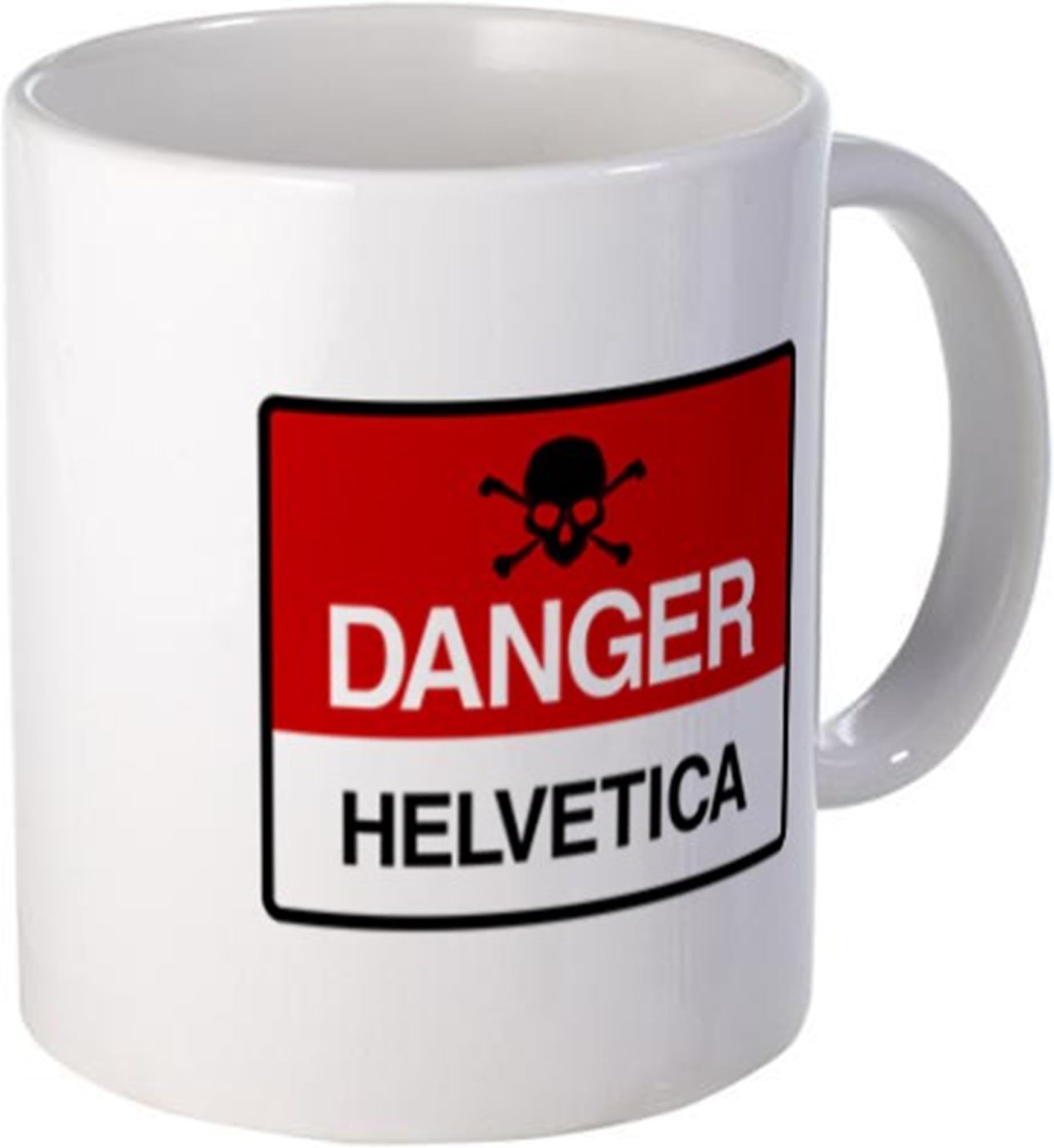 Ceramic Coffee Cup Danger: Helvetica Mugs