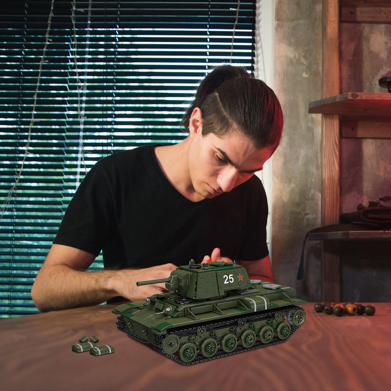 JMBricklayer Technik Military Tank Building Blocks, 61515 WW2 KV-1