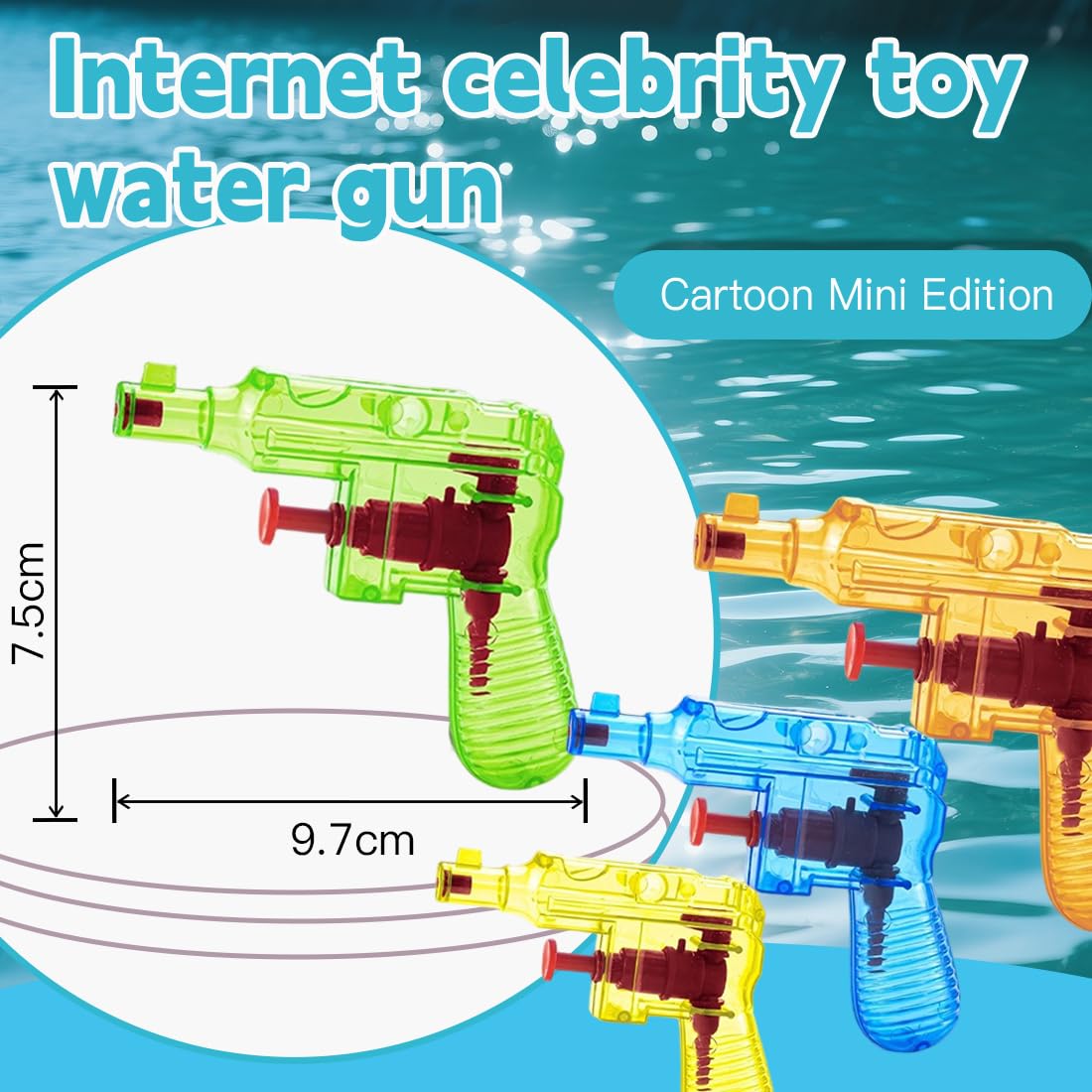 COYUN Paquet de 4 Pistolet à Eau pour Enfants, Plongeur de Jet d'eau, Jouet de Jet d'eau, Jouet de Plage de Piscine d'été, Jet en Plastique spécial pour la fête des Enfants