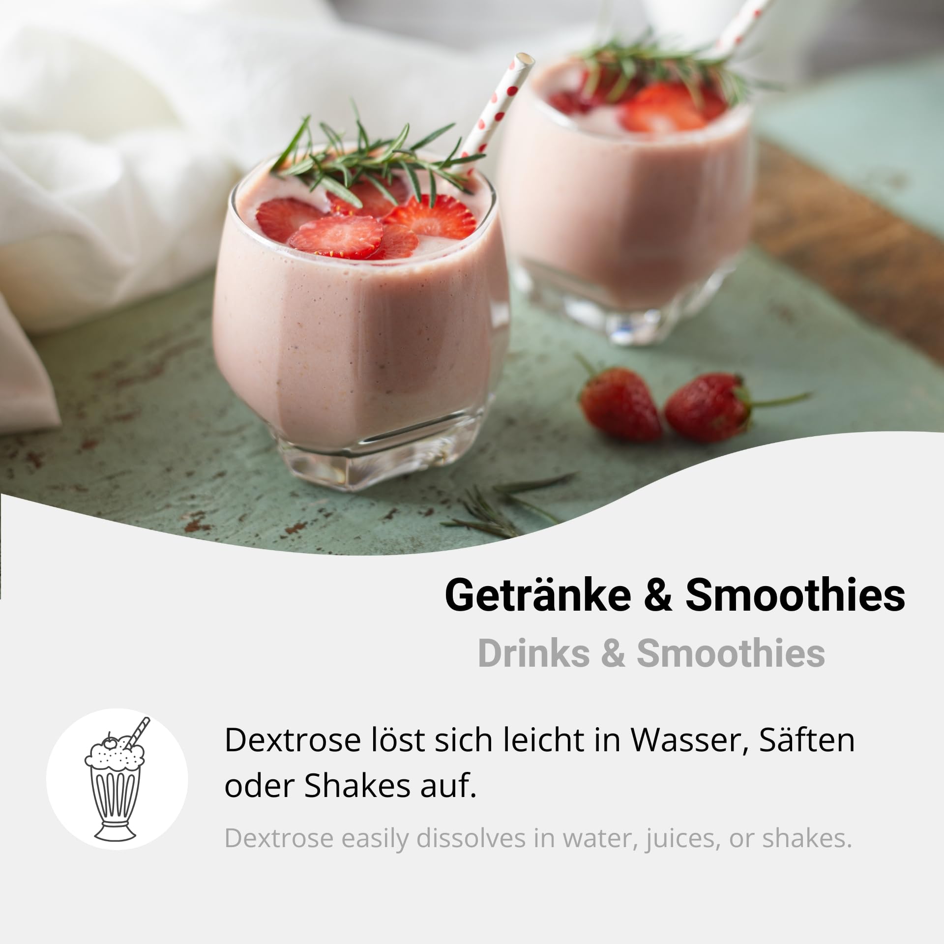 Dextrose Pulver Monohydrat 25 kg - Reiner Traubenzucker für Eis & Getränke, Schnelle Energie, Hochwertiger Süßstoff