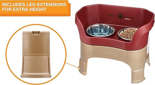 Miniatura 6 de Neater Feeder Deluxe - Plato elevado con extensiones en las patas y tazones de acero inoxidable para los alimentos y el agua, a prueba de desorden y