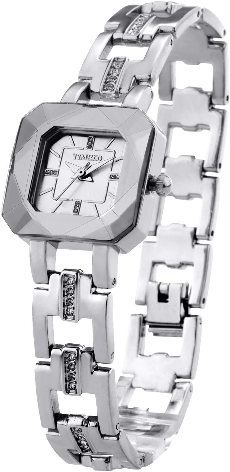TIME100Women's Watches Bracelet Dial Ladies Fashion Dress Quartz Square Dial Stainless Steel Strap Bracelet Watch Ladies Elegant Watch Waterproof