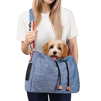 Pet Dog Sling Carrier - Small Dog Carrier Adjustable - Puppy Sling Bag with Breathable Mesh - Your Furring Friend Outdoor Travel Carrier