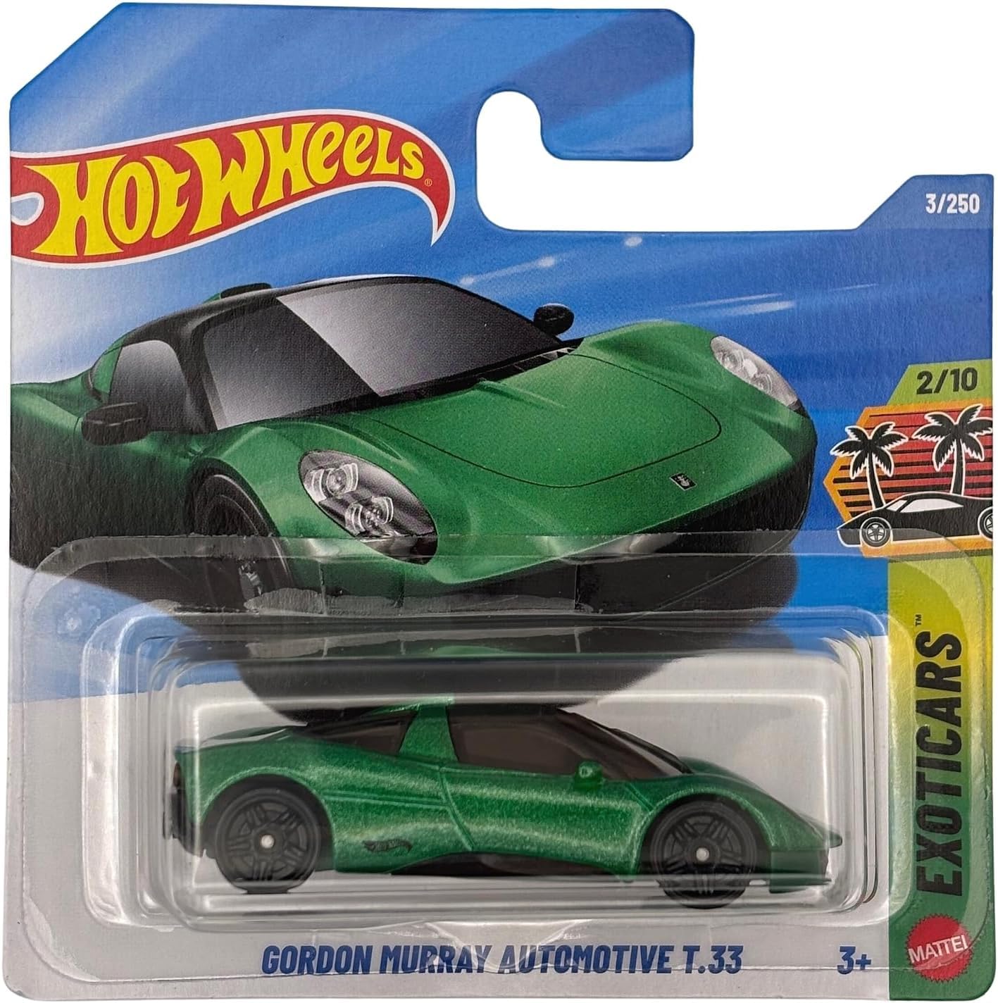 Hot Wheels - Gordon Murray Automotive T.33 Green - Exoticars 2/10 - JJL44 - Short Card - Supercar - Mattel 2026 (3/250) - 1:64