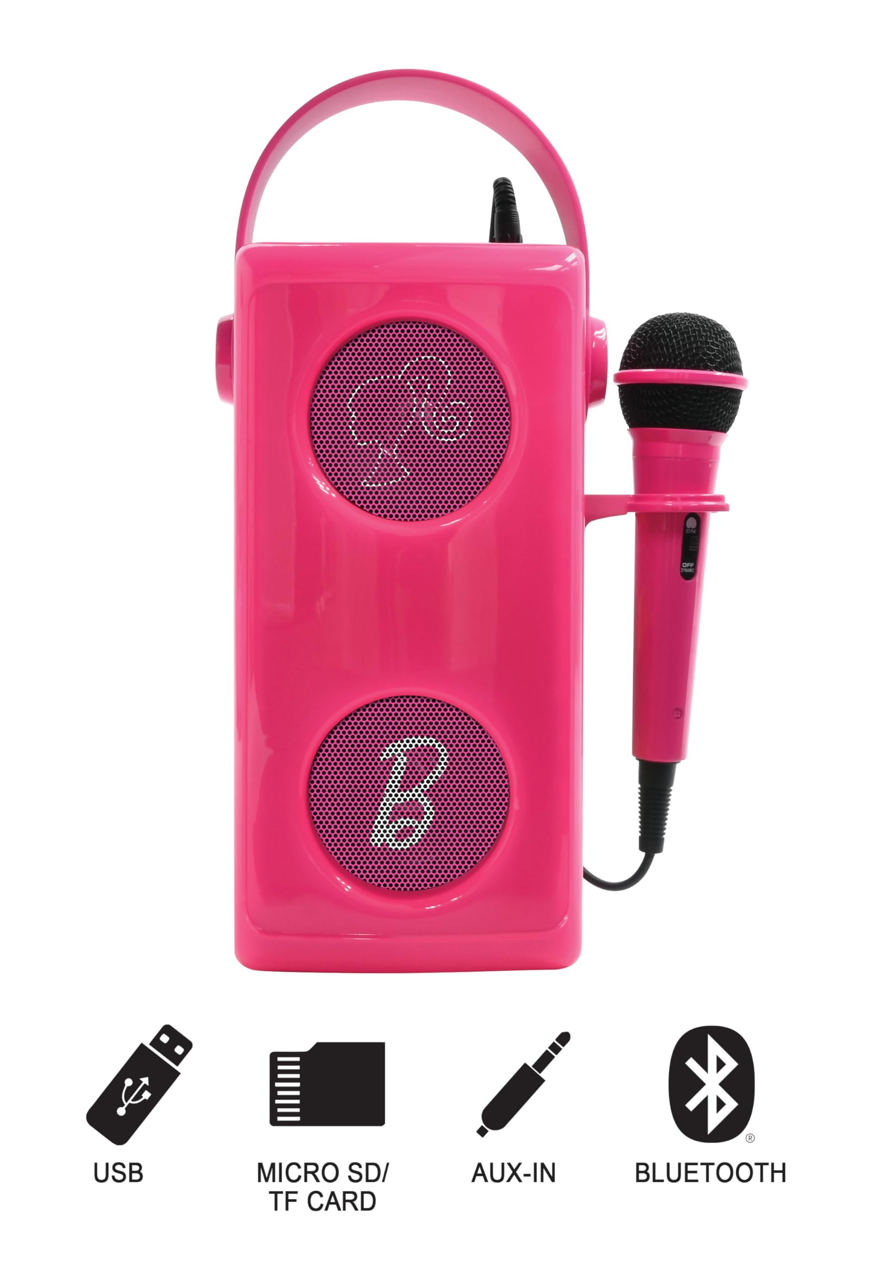 Lexibook, Microfono Senza Fili con Altoparlante e luci, Bluetooth Lexibook, Microfono Senza Fili con Altoparlante e luci, Bluetooth