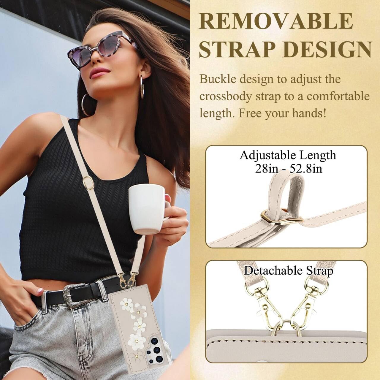 for Samsung Galaxy S25 Ultra Case with Wallet, Magnetic Snap Flip Leather Cover with Flower Design Credit Card Holder Stand Wristband,Samsung S25 Ultra Protective Phone Case for Women - Image 7