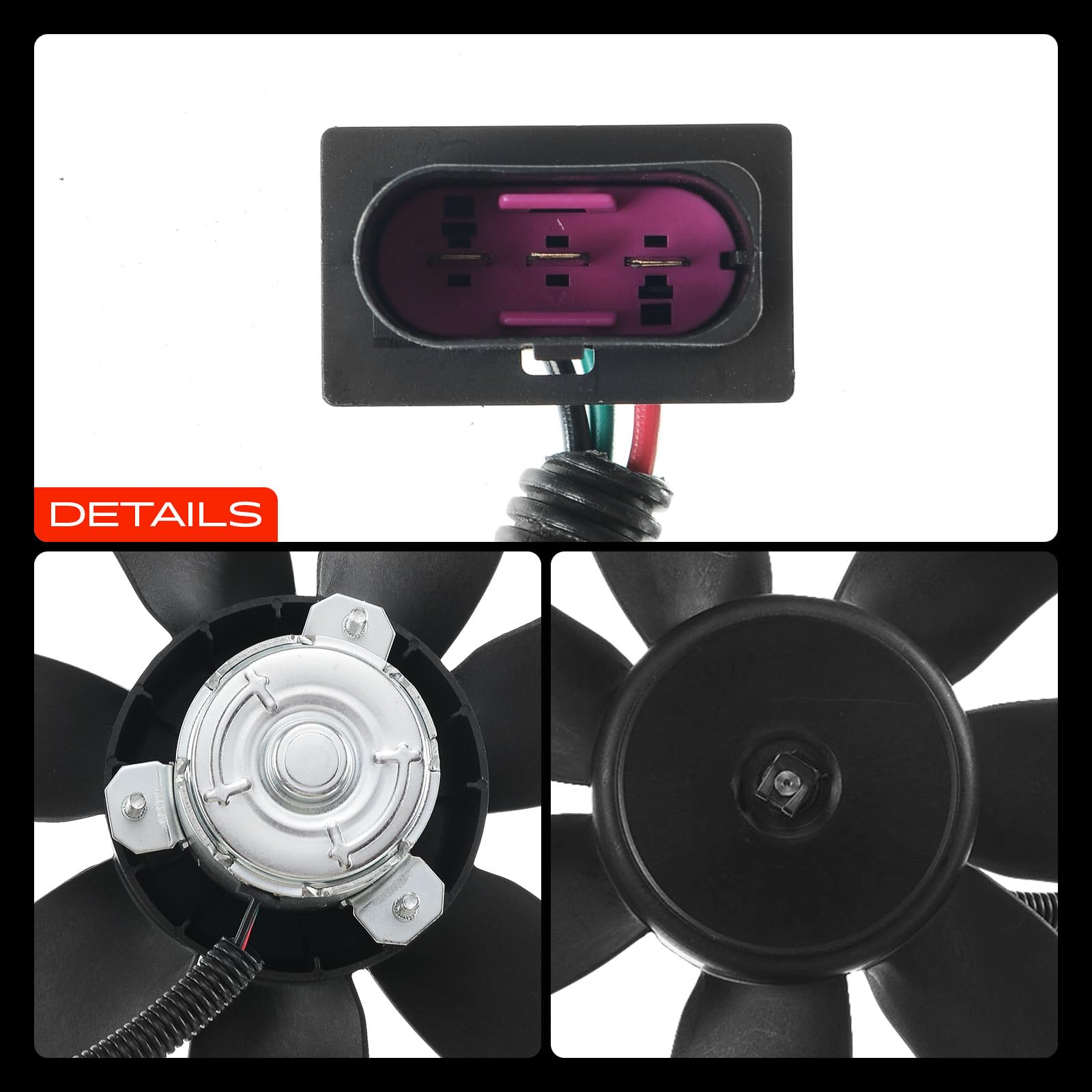 Frankberg Ventola di raffreddamento Refrigeratore d'Acqua a la Compatibile con Golf IV 1J1 1.4L Golf IV 1J1 1.6L Golf IV 1J1 1.9L A3 8L1 1.6L Golf IV Variante 1J5 1.6L Replace# 6N0959455