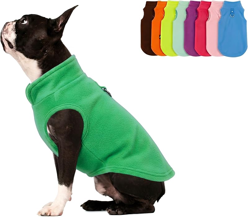 Suéter para Cães em Fleece com Argola para Guia Jacko & Co Verde XXL (11,34–15,88 kg)