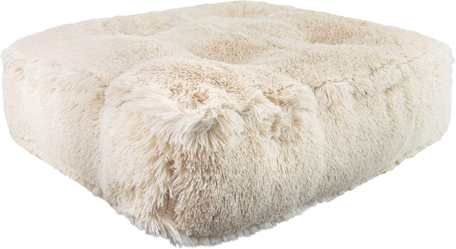 Bessie and Barnie Frosted Willow Extra Plush Shag Faux Fur Luxury Sicilian Rectangle Pet/Dog Bed (Multiple Sizes)