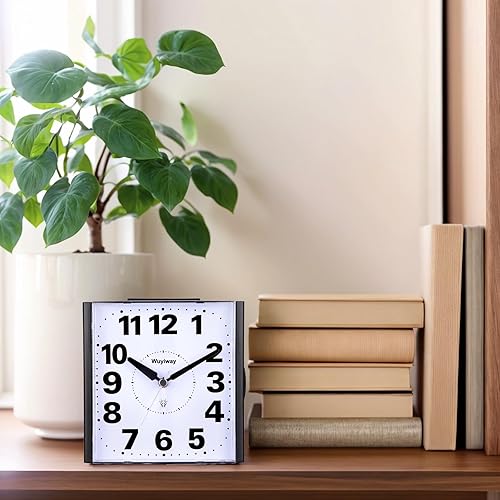 Miniatura 2 de 4.7" Large Analog Alarm Clock Bedroom, Battery Operated, Readable for Seniors,Lighted on Demand and Snooze, Beep Sounds, Gentle Wake, Ascending