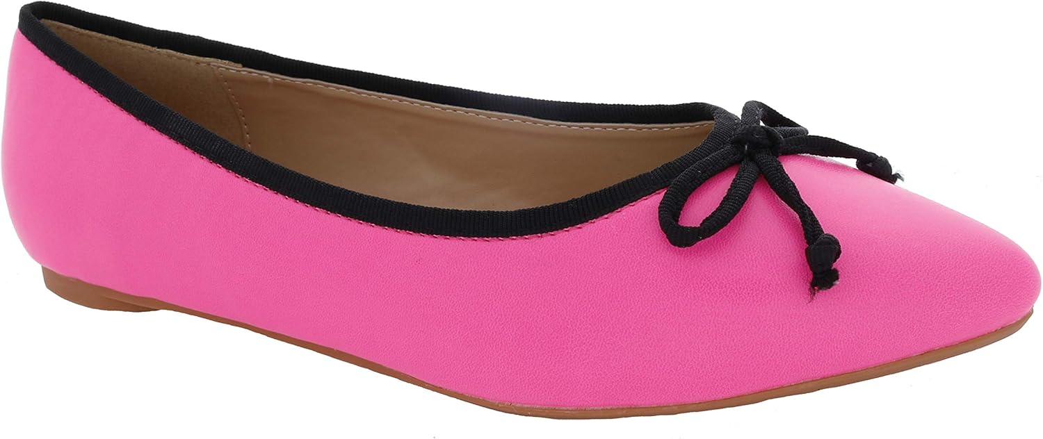 Penny Loves Kenny womens Ballet Flat, Neon Pink, 7 Wide US