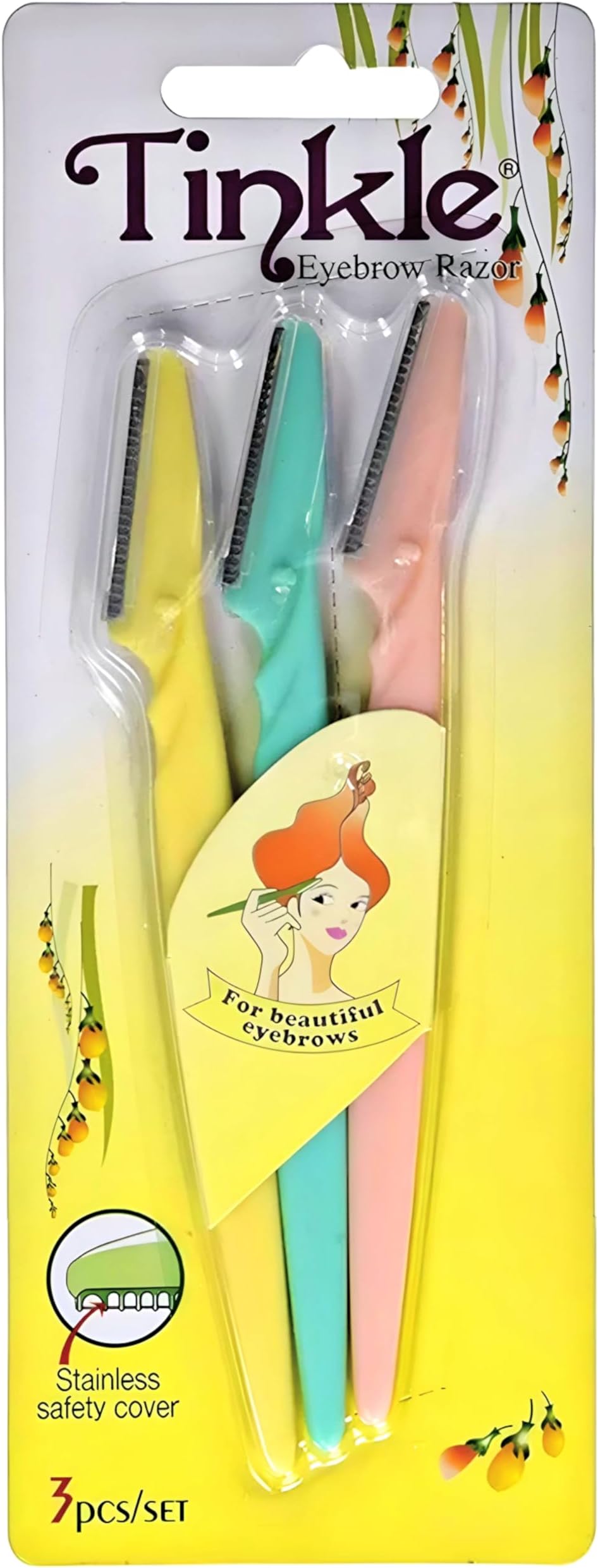 MagJet Women's Painless Facial Razor for Hair Removal - Safe Precision Razor for Eyebrows, Upper Lip, and Face | Gentle Shaving Tool for Women | 3 Pc Pack