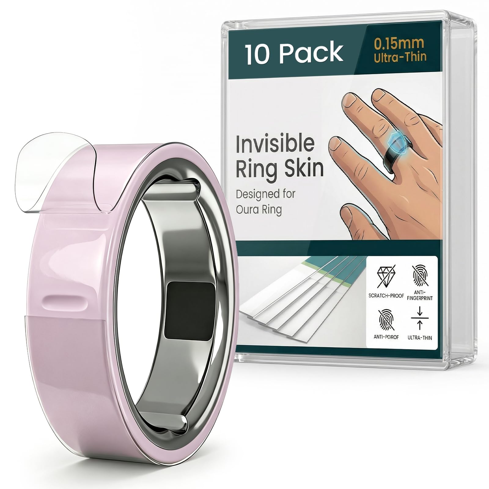 Amazon.com: Ultra-Thin Clear Skin Cover for Oura Ring Gen 4/4