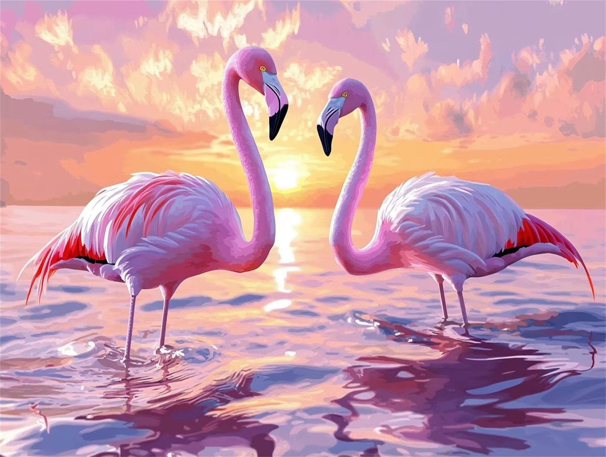 Flamingi Diamond Art, zestawy do malowania diamentami 5D dla dorosłych 61 x