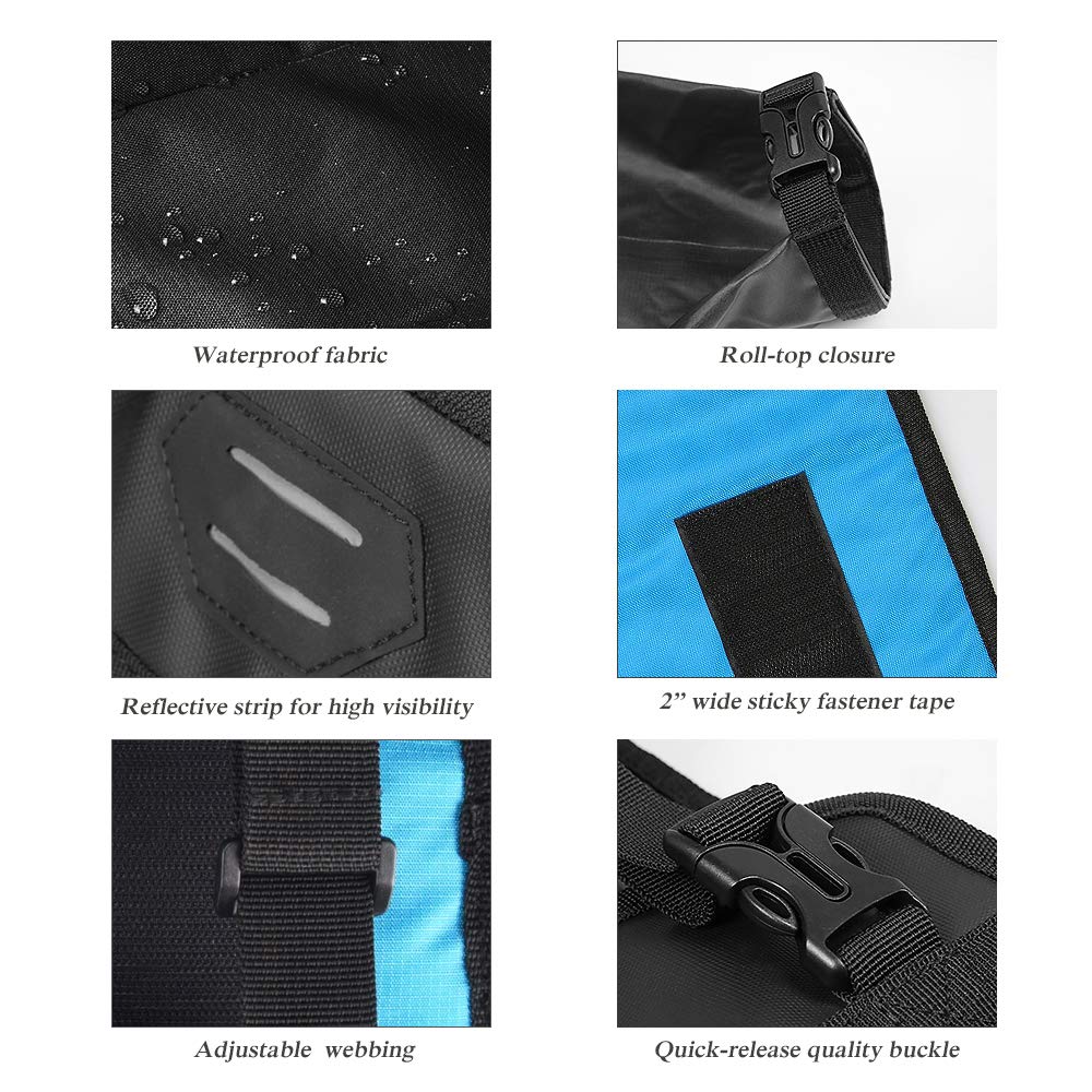 Borsa Anteriore per Bicicletta MTB Impermeabile Resistente all'Usura 3L-7L Regolabile Custodia per Manubrio Bici per MTB Bici da Strada Viaggio in Bicicletta