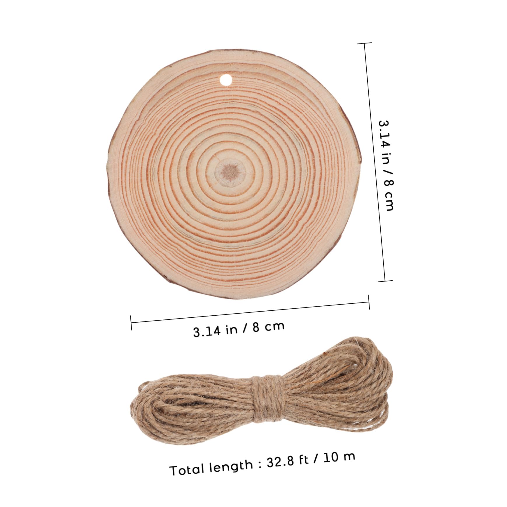 Veemoon 50stücke Naturbelassene Holzscheiben Zum Basteln Unbearbeitete Runde Holzscheiben Holzausschnitte Zum Bemalen Und Dekorieren Für Handgemachte Projekte