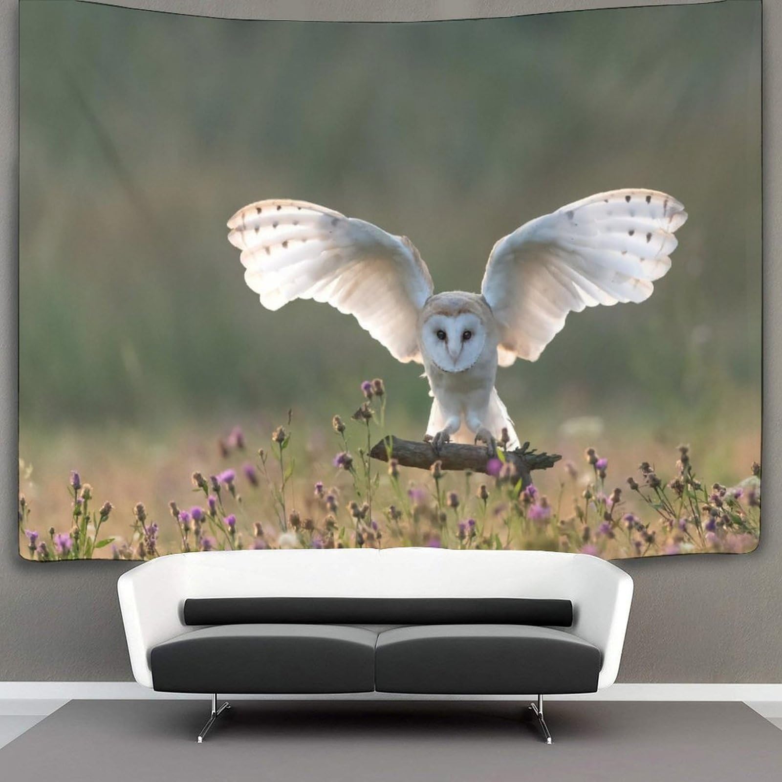 kaiyun Barn Owl Tapestry Bedroom Aesthetic Indie Wall Room Decor Animal Wall Hanging,Wall Art 100cmx150cm