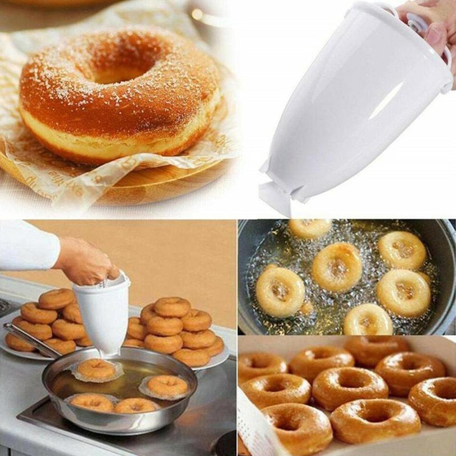 Squeeze Donut Maker Model - Donutt Machine Form | Donut Maker | Food Grade Abs Pancake Und Teig | -Depositor Machte Einen Waffelspender Für Kitchen Pastry Making Bake Ware
