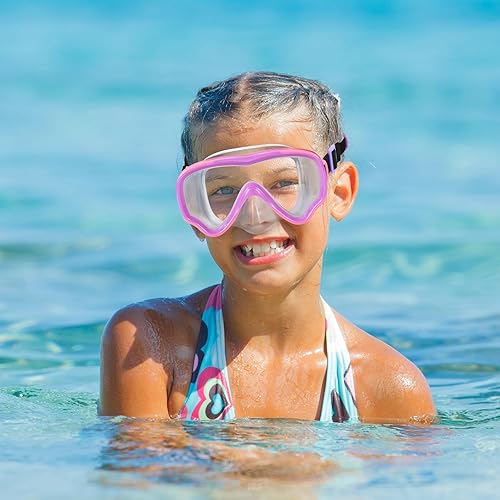 Miniatura 6 de Gafas de natación para niños de 6 a 14 años, máscara de buceo sin enredos, gafas de agua, cubierta de nariz para jóvenes y jóvenes