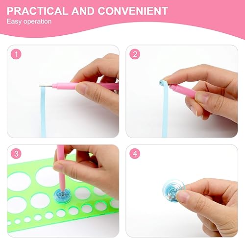 Miniatura 3 de KITANIS 14Pcs Paper Quilling Tool and Supplies, Include 5Pcs Double Head Indentation Pens, 4Pcs Slotted Pens, 2Pcs Bone Folder Tools, Awl, Tweezer