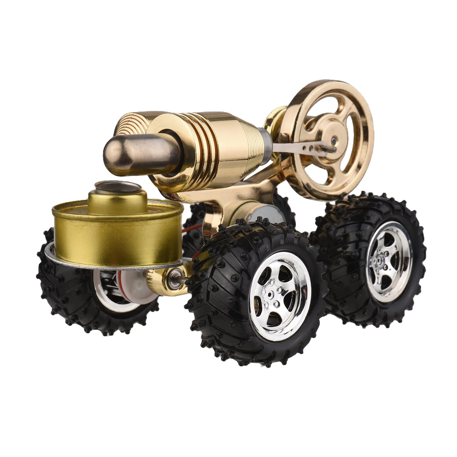 SUNNEEN Stirling Engine Kit Electricity Generator Hot Air Car Motor Model Physical Generator Model with Flywheel Design Science Experiment DIY Education Toy for Teacher Adults Kids School Office Deco