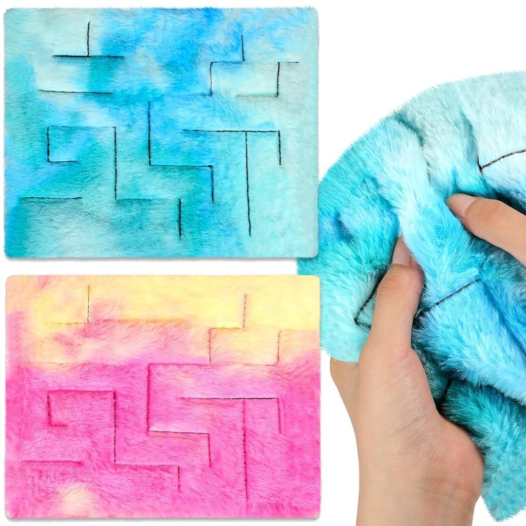 PATPAT® 2pcs Color Sensory Toy Puzzle Sensory Handkerchief Soft Plush Maze Mat for Kids Fidget Toy Mat for Kids Anxiety Relief Sensory Mat for Autistic Kids Pocket Stress Relief Mat, 8.7 x 6.3 Inch (B0CS3543M7) Amazon Price History, Amazon Price Tracker
