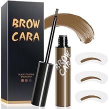 Eyebrow Gel Peel Off Brow Gel Makeup with Eyebrow Stencils Light Brown