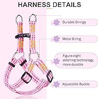Vista 23 de BEAUTYZOO No Pull Dog Harness and Leash Set - Adjustable Step-in Puppy Harness for Small Medium Large Dogs, Escape Proof Soft Nylon Vest with Double