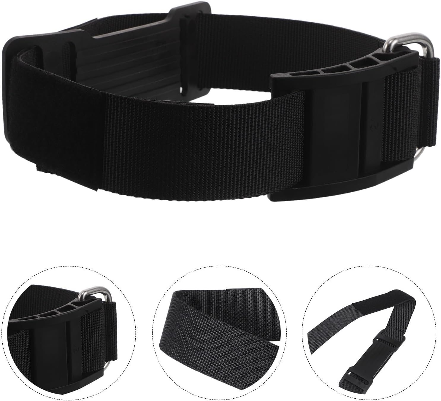 FUOYLOO Scuba Diving Tank Strap with Cam Buckle and Non-Slip Pads | Nylon Build, Black Finish, Open Water and Technical Diving Use, Quick Release Convenience for Cylinder Setup