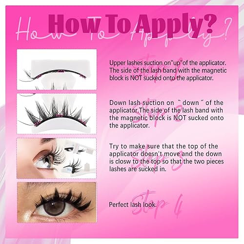 Veleasha Magnetic Eyelashes Manga Lashes Spiky Lash Magnetic Lashes with Applicator Natural Look Reusable No Glue Easy to Apply & Remove Soft False Eyelashes Lash Wispy (Chic)(1P-Spike)