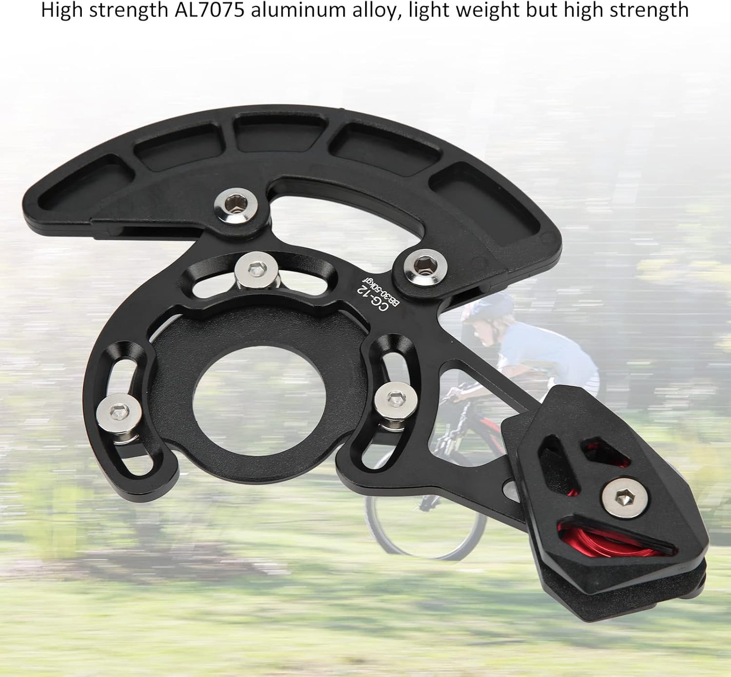 Alomejor Chain,Aluminium Alloy CG12 Direct Single Disc Direct Mount Chainring Chain Protector for Bikes Black