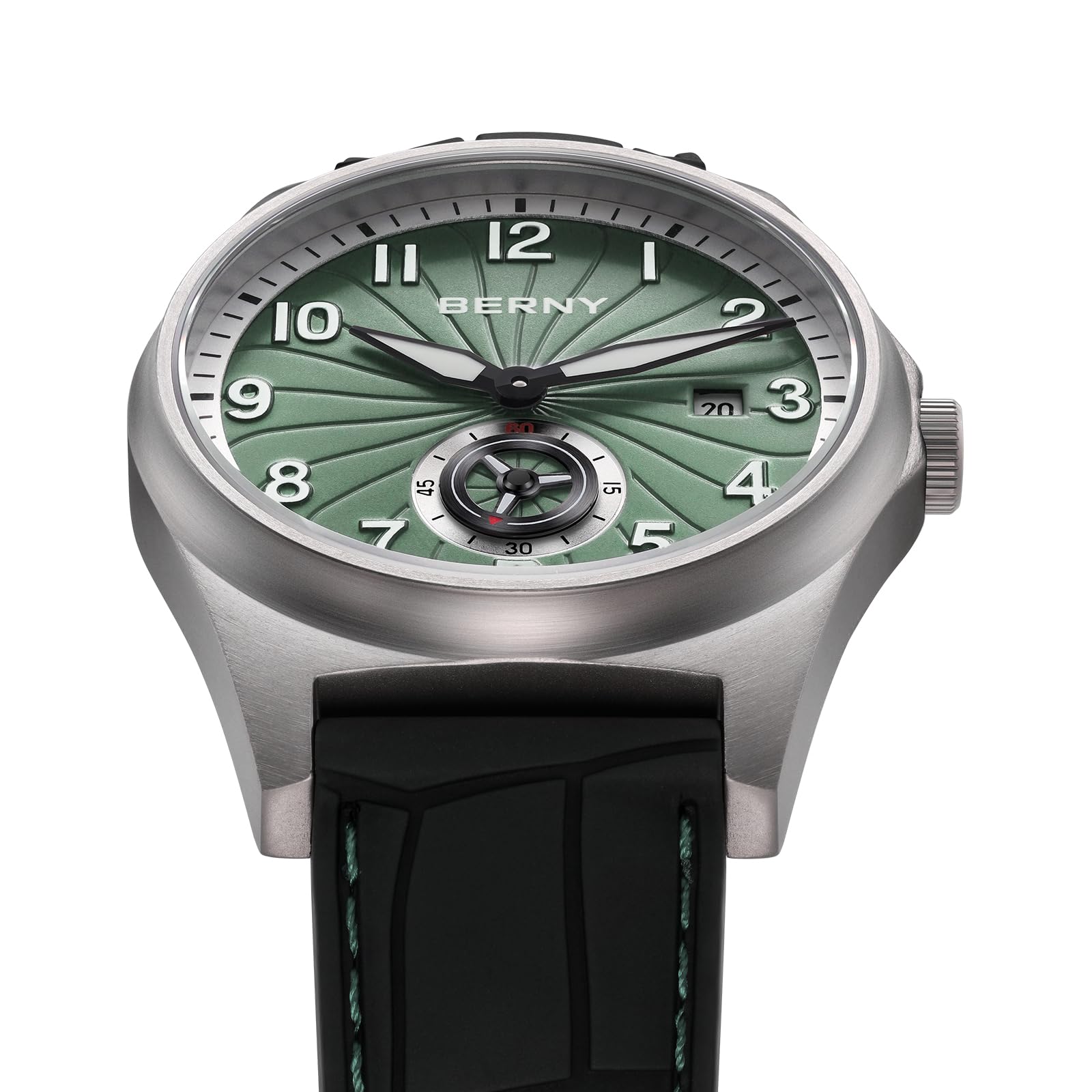 BERNY Reloj De Titanio para Hombres Movimiento Automático Relojes De Pulsera Clásicos para Hombre 10ATM Resistente Al Agua
