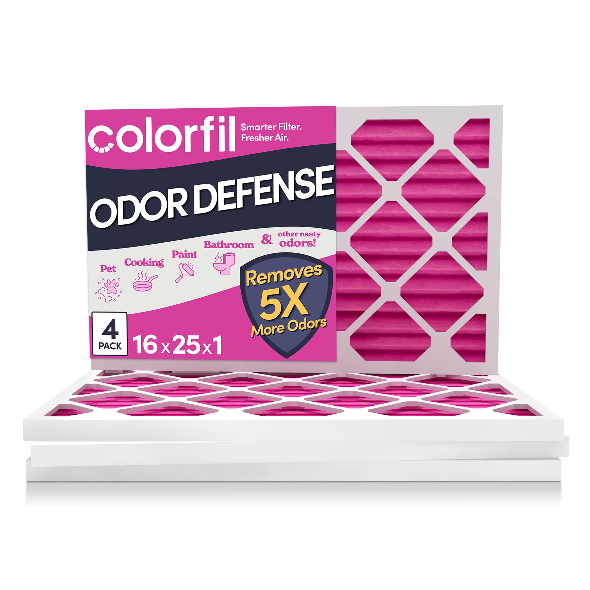 Colorfil 16x25x1 Air Filter 4-Pack MERV 8