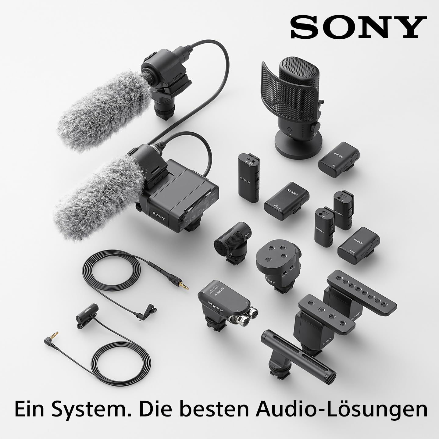 Sony ECM-B10, Kabelloses Shotgun Mikrofon, Rauschunterdrückung, einfache Bedienung, Ideal für Kameras, Interviews, Vlogs, Content Kreation, Streaming