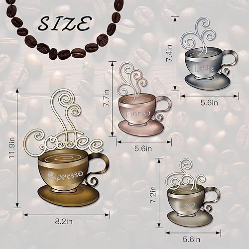 Miniatura 3 de 4 letreros de metal para taza de café para pared, cocina, decoración de pared, decoración de pared, cafetería, cafetería, tienda, hogar, cocina,
