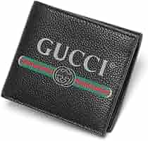 Amazon.co.jp: [GUCCI] (グッチ) レザー ロゴプリント 二つ折り 財布