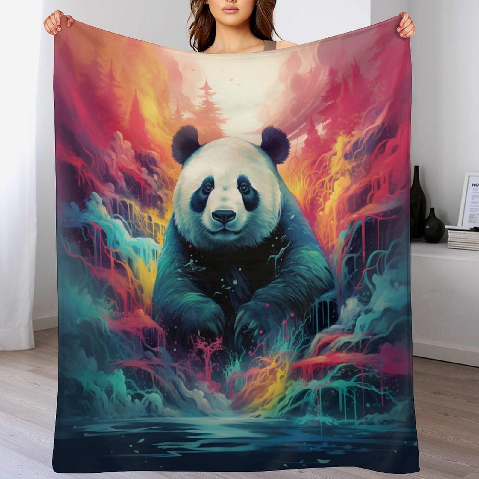 Couverture panda douce pour des soirées cocooning chaleureuses au salon