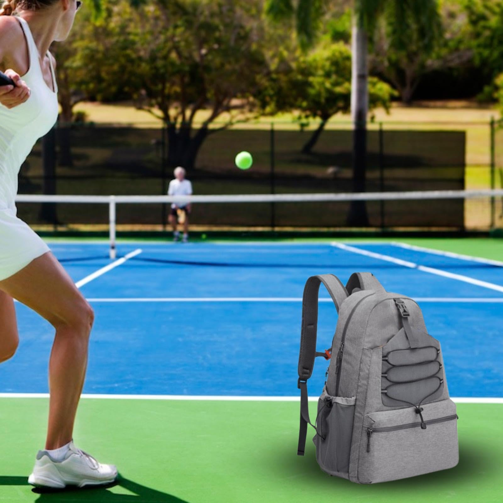 Borsa da Tennis con Cerniera per Racchette da Tennis, Racchette da Badminton, Borsa Sportiva Grande per Uomo E Donna, Borsa da Pickleball