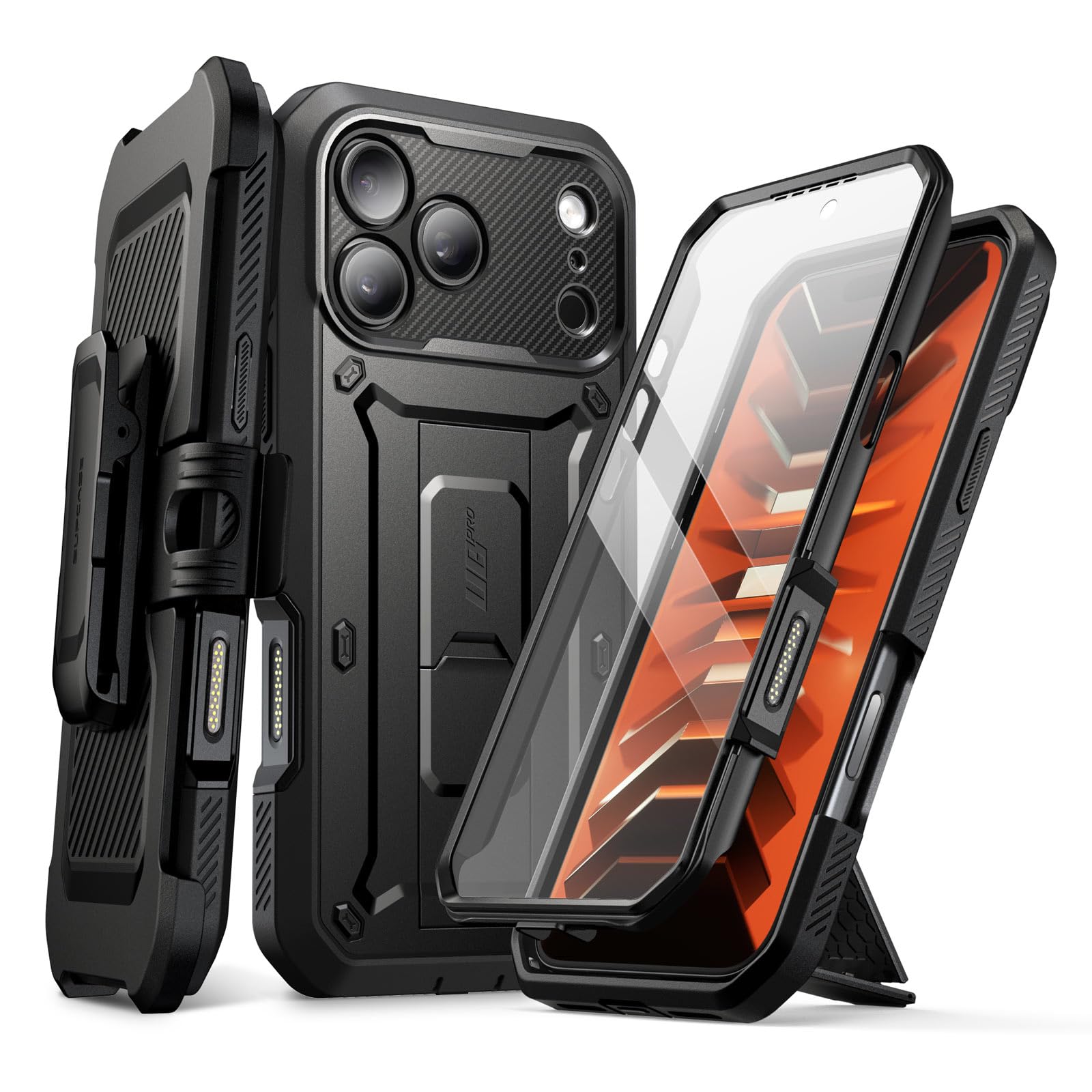 for iPhone 18 Pro Max Case/ 17 Pro Max Case, Belt Clip, Black