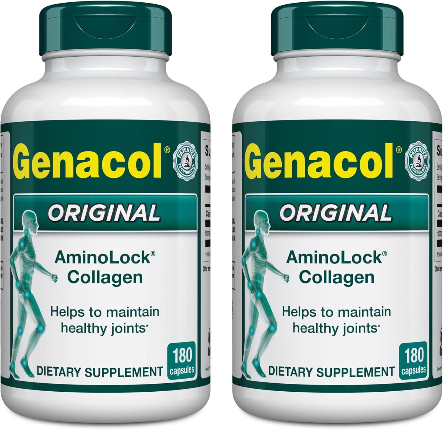 Genacol Collagen Pills for Joint Health Enhanced Absorption Joint Supplements for Men and Women | Gluten-Free, Non-GMO | Colageno Hidrolizado Original 2-Pack, 360 Capsules