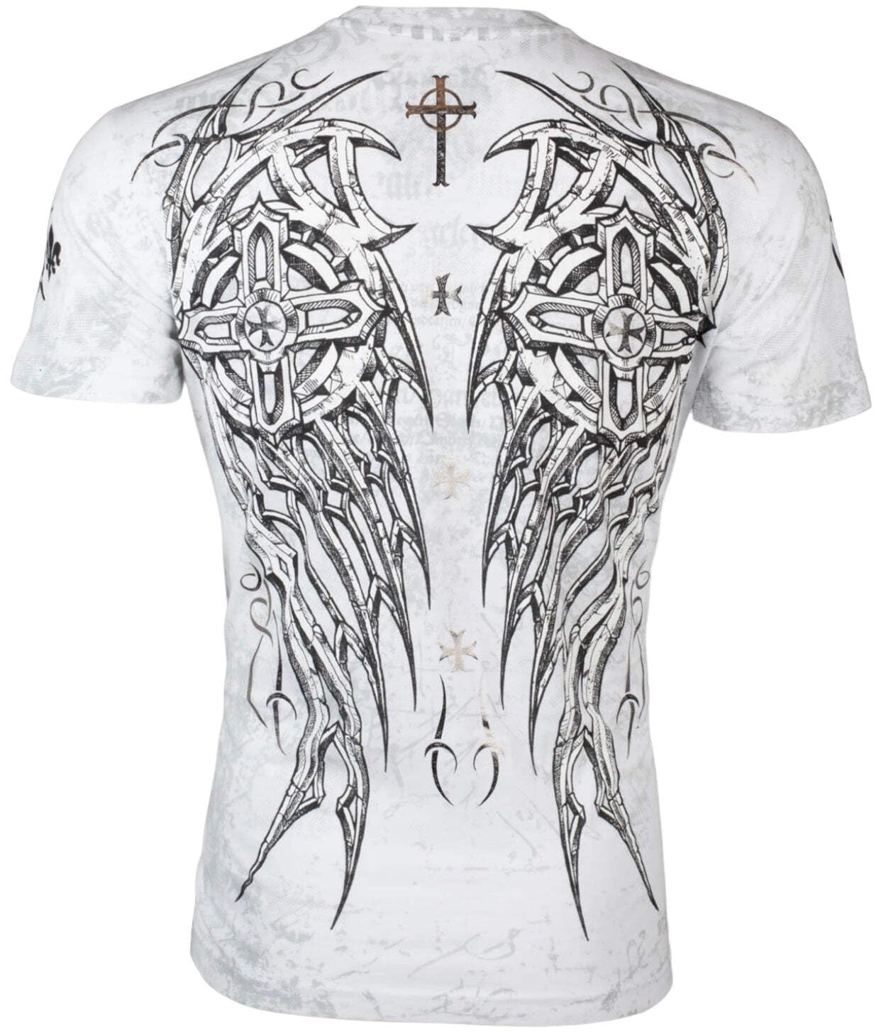 Archaic by Affliction Men's T-Shirt Spike Wings Navy